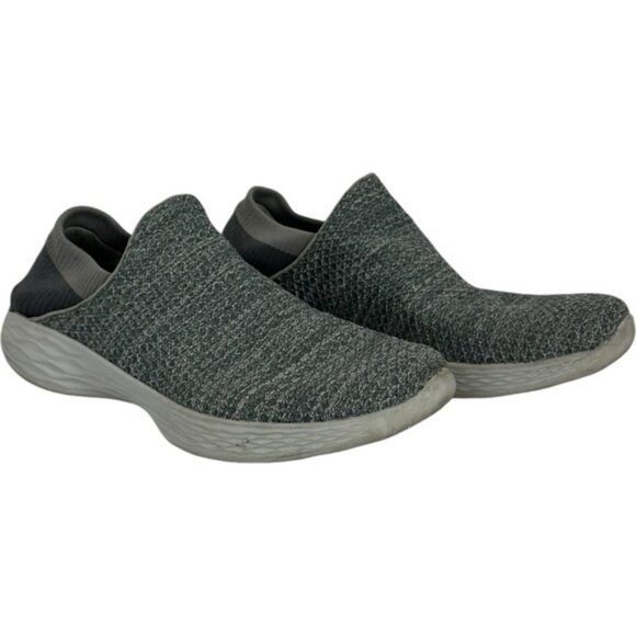 Skechers Shoes - Skechers You Slip On Walking Shoes Charcoal Grey Womens Size 6.5 Comfort Shoe